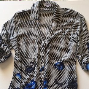 Express Portofino Button Down Chiffon Shirt